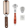 Foot File Foot Scrubber Pedicure - Callus Remover for Feet Easkep Professional Grater Rasp Foot Scraper Corns Callous Removers Cracked Dead Skin Remover for Dry and Wet Feet (Golden) - Golden Set