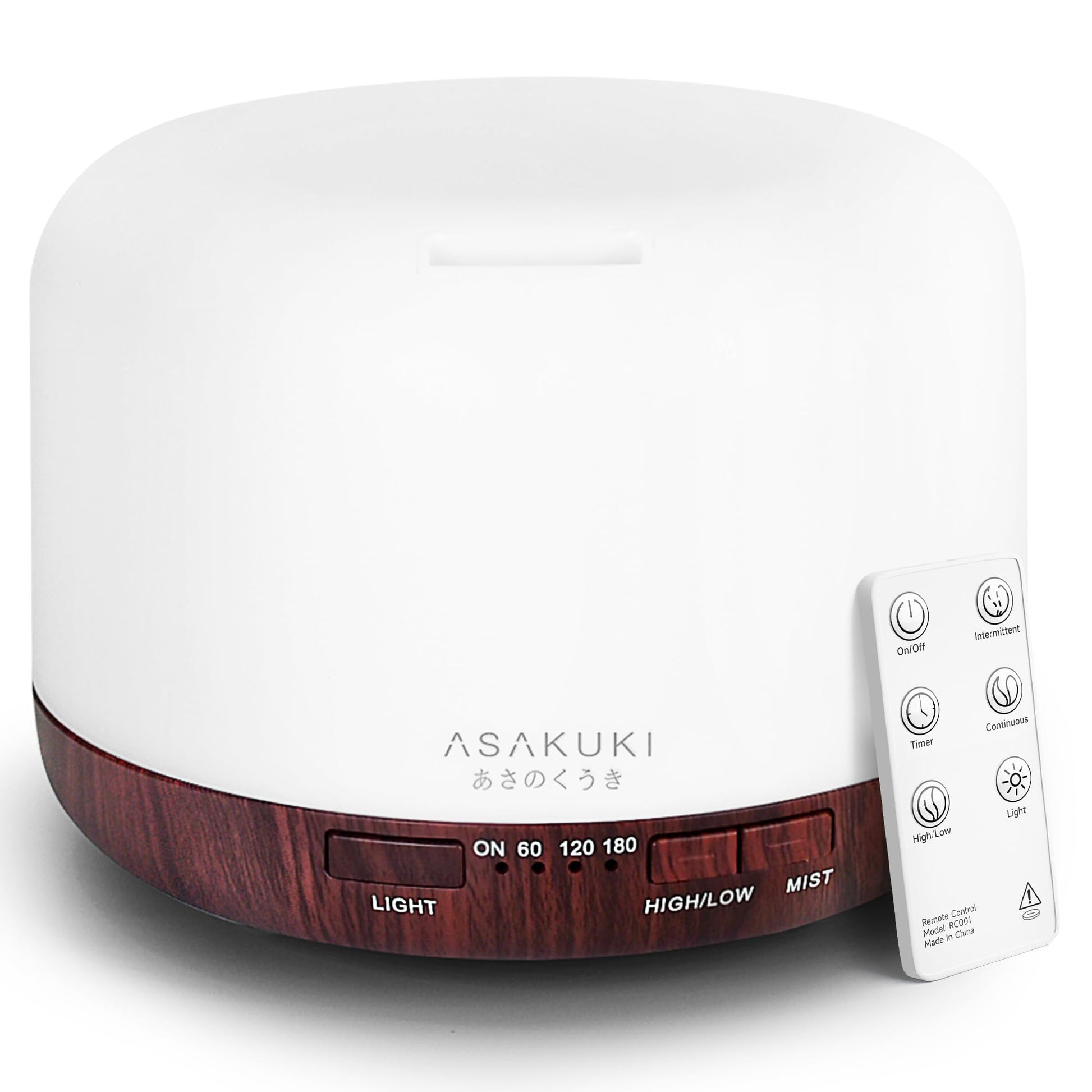 Buy now ASAKUKI Essential Oil Diffuser 500ml, Ultrasonic Aromatherapy Humidifier with Remote Control, 7 LED Colors, Timer & Auto-Off, Large Room Diffuser (Dark Brown) Reddish-brown at indiglob india