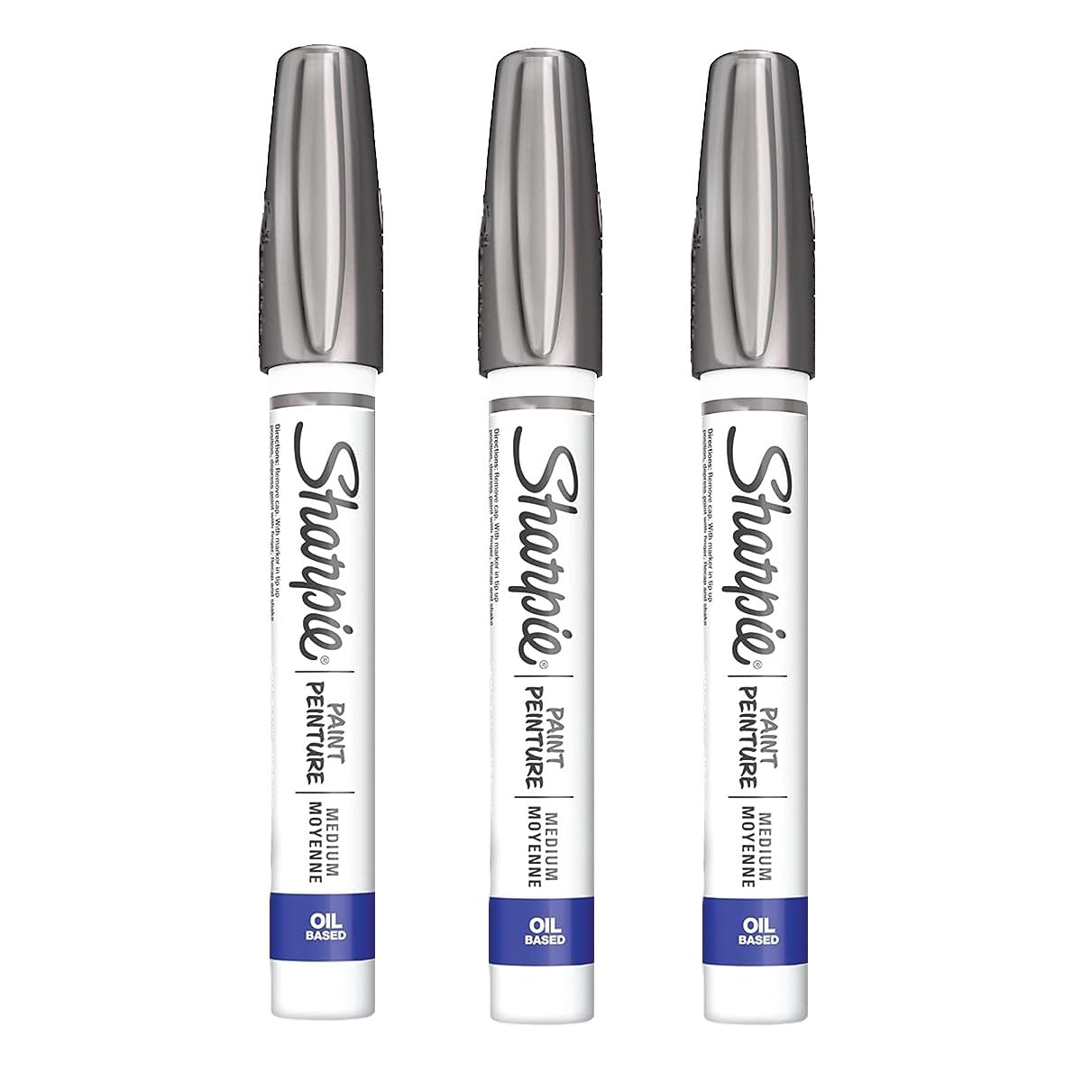 Buy now Sharpie Oil-Based Paint Marker, Medium Point, Metallic Silver Ink, Pack of 3 at indiglob india