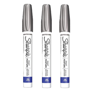 Buy now Sharpie Oil-Based Paint Marker, Medium Point, Metallic Silver Ink, Pack of 3 at indiglob india