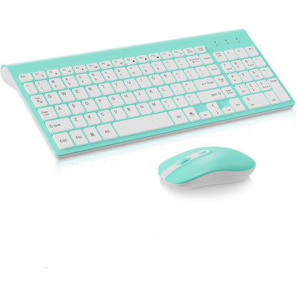 cimetech EasyTyping KF10 Wireless Keyboard and Mouse Combo, [Silent Scissor Switch Keys][Labor-Saving Keys]Ultra Slim Wireless Computer Keyboard and Mouse, Easy Setup for PC/Laptop/Mac/Windows - Grey