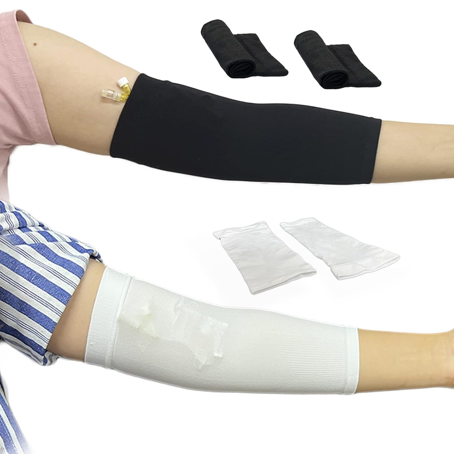 Buy now PICC Line Sleeve Protector, Breathable Arm Cast Cover Wound Dressing Nursing Supplies for Arm Circumference 9"-14", 4 PCS at indiglob india