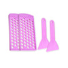 Lip Balm Filling Tray and Spatula Set - For 15mm Lip Balm Tubes ONLY - Instantly Fills 50 Standard 3/16 oz (5.5ML) with 15mm width Tubes - Purple (2 Pack)