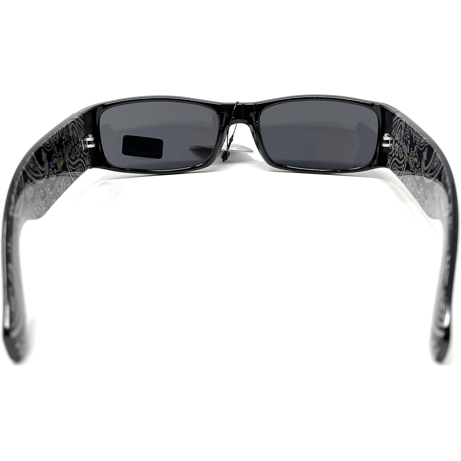 Buy now Locs Mens Hardcore Wrap Around Sunglasses with Bandana Print Inside, Black - Black Inside, Medium at indiglob india