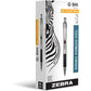 Zebra Pen G-301 Retractable Gel Pen, 0.7mm Medium Point, Stainless Steel Barrel, Ideal for Office Supplies, School Supplies & Teacher Supplies, Blue Ink, 2-Pack (41322)