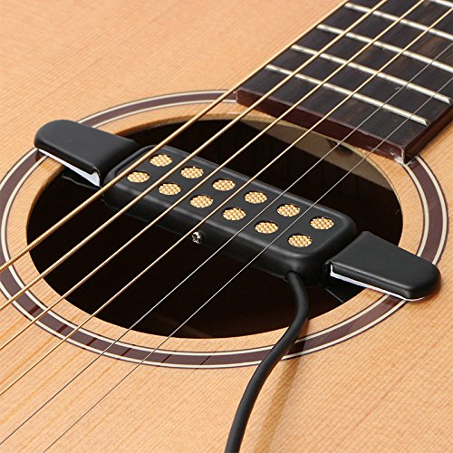 Buy now Guitar Pickup Acoustic Electric Transducer for Acoustic Guitar, Cable Length 10' (Gold) at indiglob india