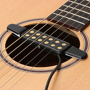 Buy now Guitar Pickup Acoustic Electric Transducer for Acoustic Guitar, Cable Length 10' (Gold) at indiglob india