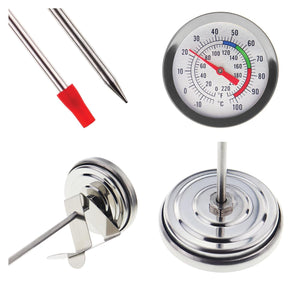 Candle Thermometer for Candle Making with Clip and 300mm Stainless Steel Probe