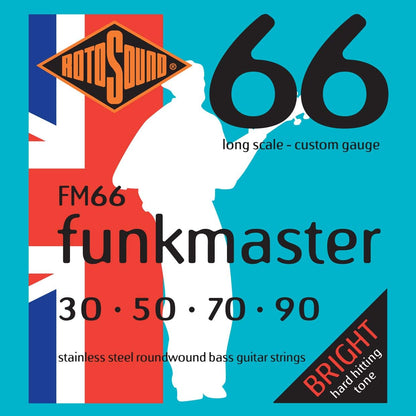 Buy now Rotosound FM66 Swing Bass 66 Stainless Steel Funkmaster Bass Guitar Strings (30 50 70 90) at indiglob india