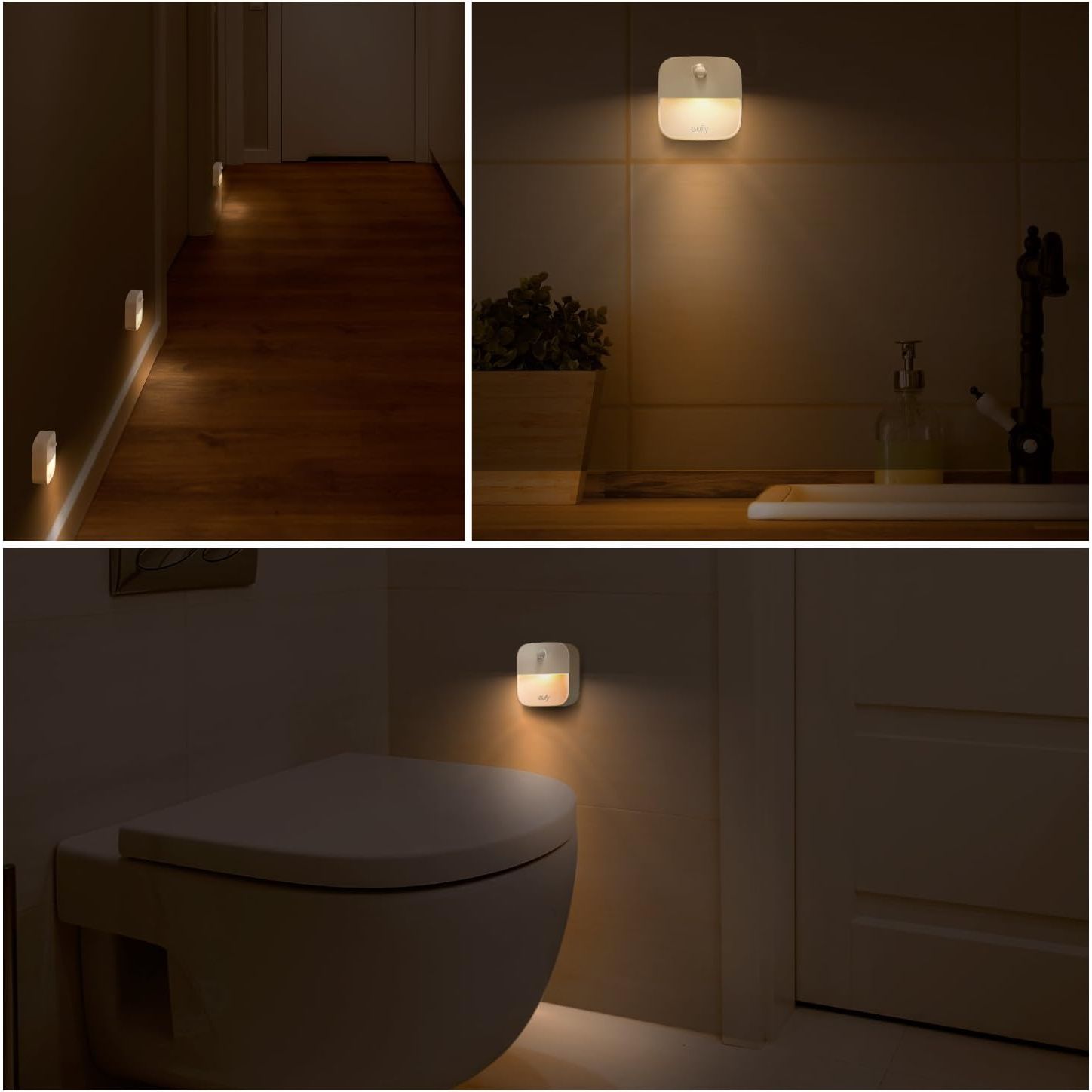 Buy now eufy by Anker, Stick-On Night Light, Warm White LED, Motion Sensor, Bedroom, Bathroom, Kitchen, Hallway, Stairs, Energy Efficient, Compact, 3-Pack at indiglob india