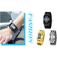 Fashion Mens Binary Sports Watch Digital LED Matrix Waterproof Outdoor Casual Black Bracelet Square Blue Backlit Watches