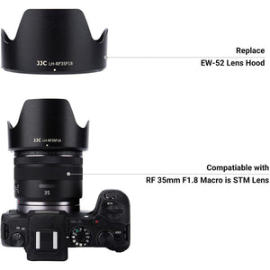 Tulip Flower Len Hood for RF 35mm F1.8 Macro is STM on EOS R6 R5 RP R Camera, Reversible Lens Shade, Compatible with 52mm Filters and 52mm Lens Cap