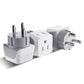 Buy now Ceptics Schuko Germany, France Plug Adapter, Dual Input - Ultra Compact Light Weight - Usa to Russia, South Korea Travel Adaptor Plug - Type E/F (3 Pack) Type K - Denmark 3 Pack at indiglob india