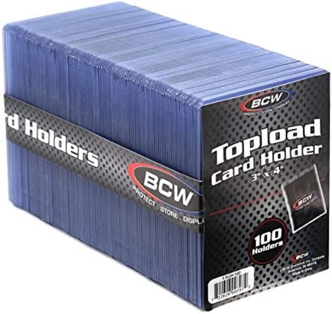 Buy now BCW 3x4 Standard Topload Card Holders | 100 Pack | Top Loaders for Cards | Rigid Card Protector | Fits Standard Size Cards Up to 20pt at indiglob india