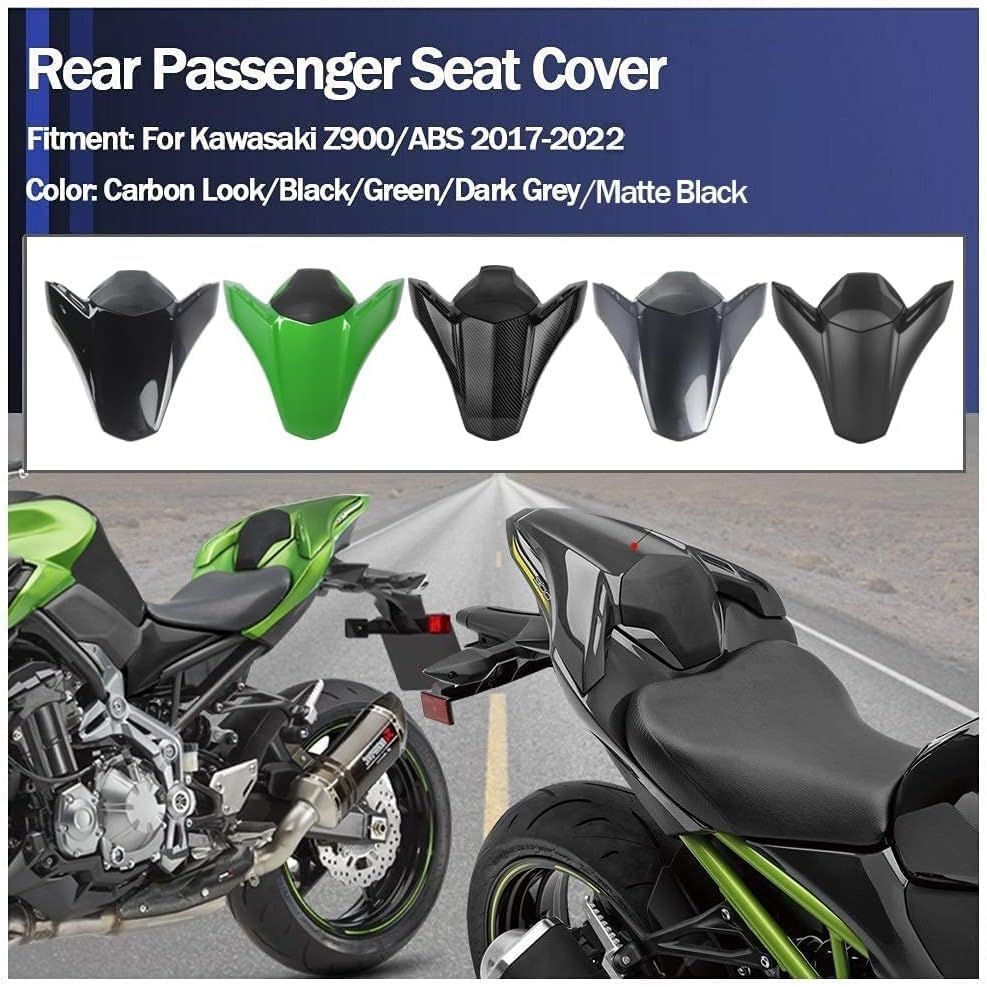 Buy now Motorcycle Z 900 Rear Passenger Pillion Solo Seat Cowl Cover Fairing Tail Section for K.awasaki Z900 Z-900 ABS Motorbike Accessories Parts 2017 2018 2019 2020 2021 2022 2023 2024 17-24(Carbon Look) at indiglob india