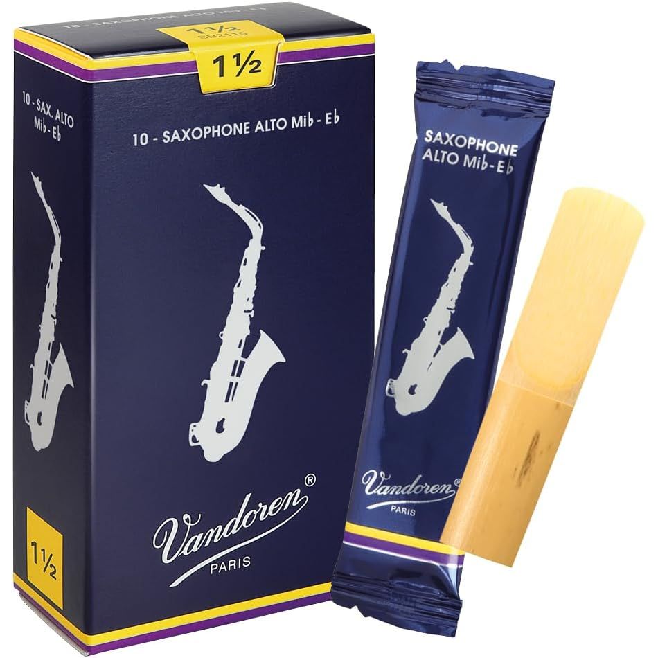 Vandoren SR2115 Alto Sax Traditional Reeds Strength 1.5; Box of 10