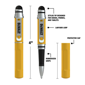 Buy now DEWALT Heavy Duty 3-in-1 Mini Stylus Pocket Pen, Tablet Pens for iPad, EDC Touch Screen Pens, Ballpoint w/Touchscreen Tip, Keypad Tip, Compatible iPhone Stylus Pen, Extra Ink Cartridge, Gifts for Dad at indiglob india