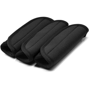 Cosmos Pack of 3 Neoprene Luggage Handle Wrap Handle Grip Luggage Identifier for Travel Bag Luggage Suitcase (Black Color)