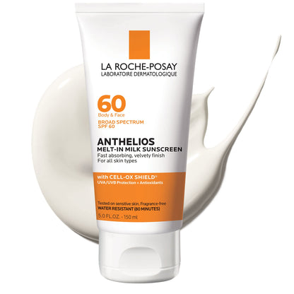 Buy now La Roche-Posay Anthelios Melt-In Milk Sunscreen SPF 60, Sunscreen For Body & Face, Broad Spectrum SPF + Antioxidants, Oil Free, Lightweight & Fast Absorbing, Oxybenzone Free at indiglob india