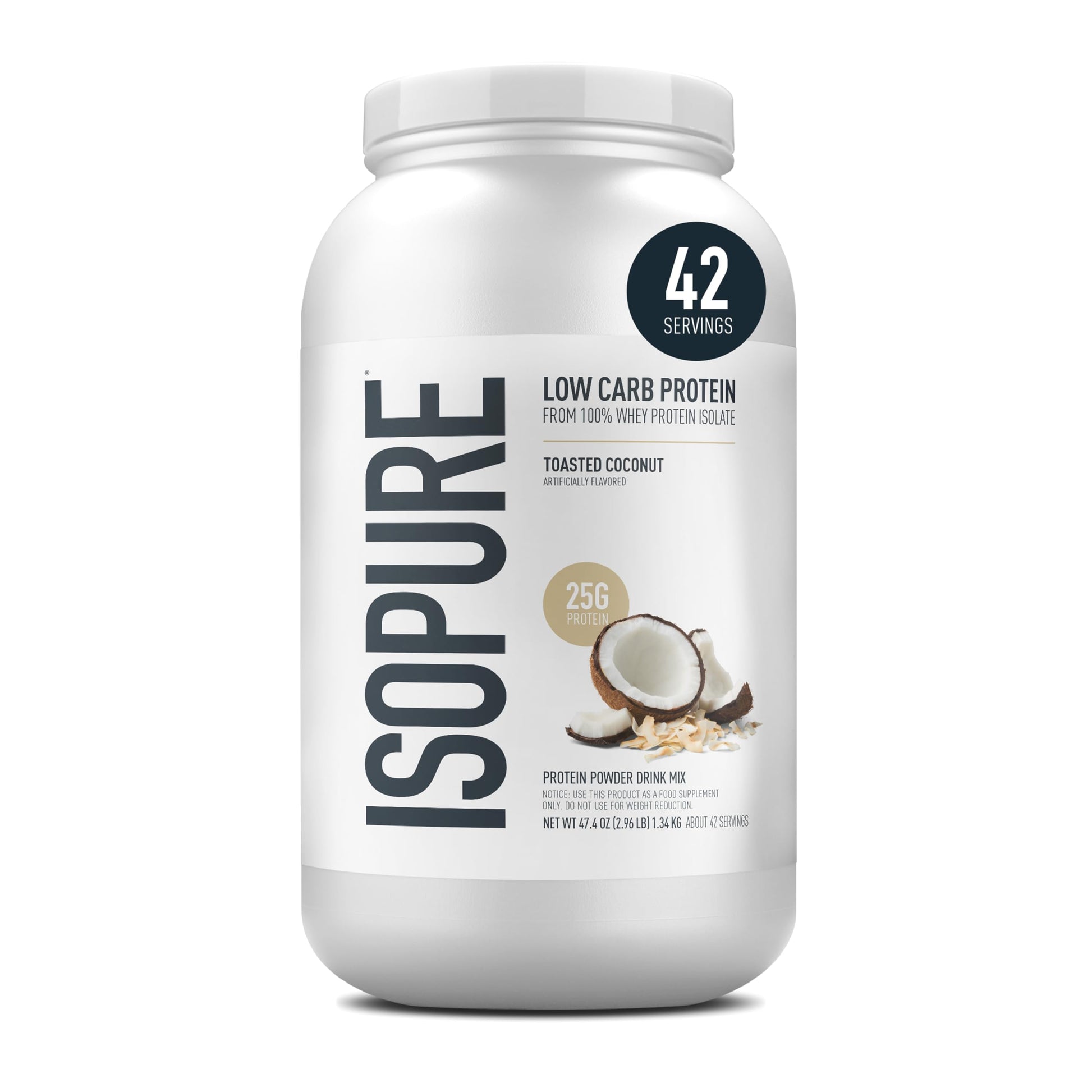 Buy now Isopure Zero Carb 100% Pure Whey Isolate Protein Powder, Lactose Free, Gluten Free, with Vitamins, Creamy Vanilla, 25g Protein Per Serving, 1 Lb, 15 Servings (Packaging May Vary) Toasted Coconut 3 Pound (Pack of 1) at indiglob india