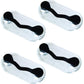 Readerest Magnetic Eyeglass Holders (4 Pack) Eyewear Clip for Readers & Sunglasses, ID Badge Clip for Conferences, USA Made