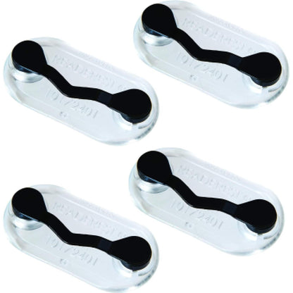 Readerest Magnetic Eyeglass Holders (4 Pack) Eyewear Clip for Readers & Sunglasses, ID Badge Clip for Conferences, USA Made
