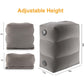 Inflatable Travel Foot Rest Pillow, Kids Airplane Bed, Adjustable Height Leg Pillow for Air Travel, Make a Flat Bed for Kids and Toddlers, Great for Airplane, Train, car（Grey, 1 Pack）