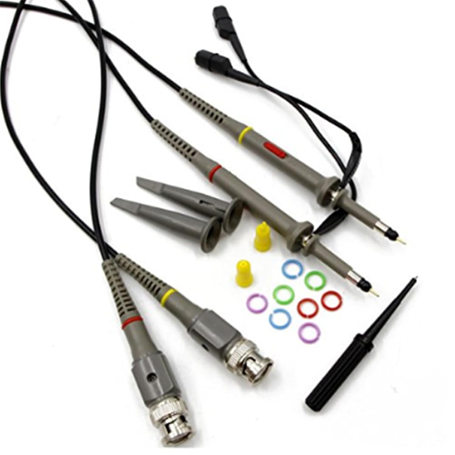 Buy now RioRand 2-Pack PP150 100 MHz Oscilloscope Clip Probes with Accessory Kit (2PCS) (B) at indiglob india
