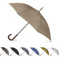 Totes Eco Auto Open Umbrella Classic Wooden J Stick Handle with Easy Grip - Windproof, Rainproof and Durable Canopy Design – Versatile Travel, Perfect for Rainy Days