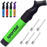 Buy now SPORTBIT Ball Pump for Sports Balls - Push & Pull Inflating System - Hand Pump for All Exercise Balls - Volleyball Pump, Basketball Inflator, Football & Soccer Ball Air Pump - Goes with 5 Needles Set GREEN at indiglob india