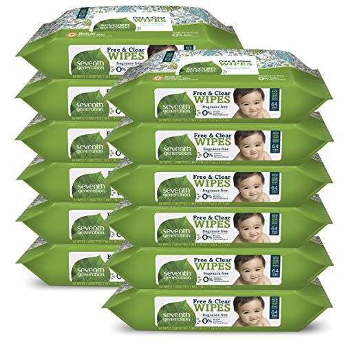 Buy now Seventh Generation Free & Clear Baby Wipes Refill Unscented and Sensitive Gentle as Water 64 count Pack of 12 (768 Total) at indiglob india