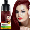 Herbishh Hair Color Shampoo - Magic Dye for Gray Hair, Lasting Color in Minutes - 500 Ml, 3-In-1, Ammonia-Free (Dark Brown) - Grape Red