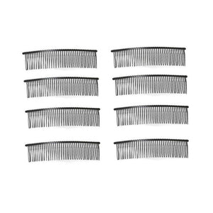 10 PCS Long Metal Wire Hair Clips for Bridal Wedding Party - 40 Teeth/15cm Twist Barrettes Pins Veil Combs Bulk for Women Girls (Black) - My Store