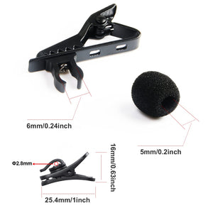 Buy now AUGSUN 18Pcs Lapel Microphone Clips Replacement Kit, 6Pcs Lavalier Mic Clips Metal Tie Clips Lavalier Microphone Clips, 6Pcs Windscreen Foam Cover and 6Pcs Plastic Wire Clips at indiglob india
