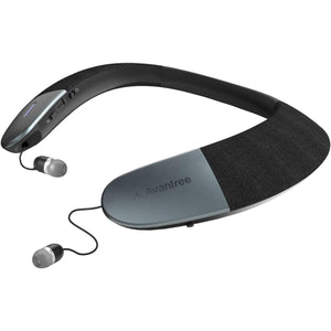 Avantree Torus Wearable Wireless Neck Speaker, Bluetooth 5.0, aptX HD, Low Latency, Personal Neckband Speakers with Retractable Earbuds, Superb Audio Quality, 3D Surround Stereo for Music TV (NB05)