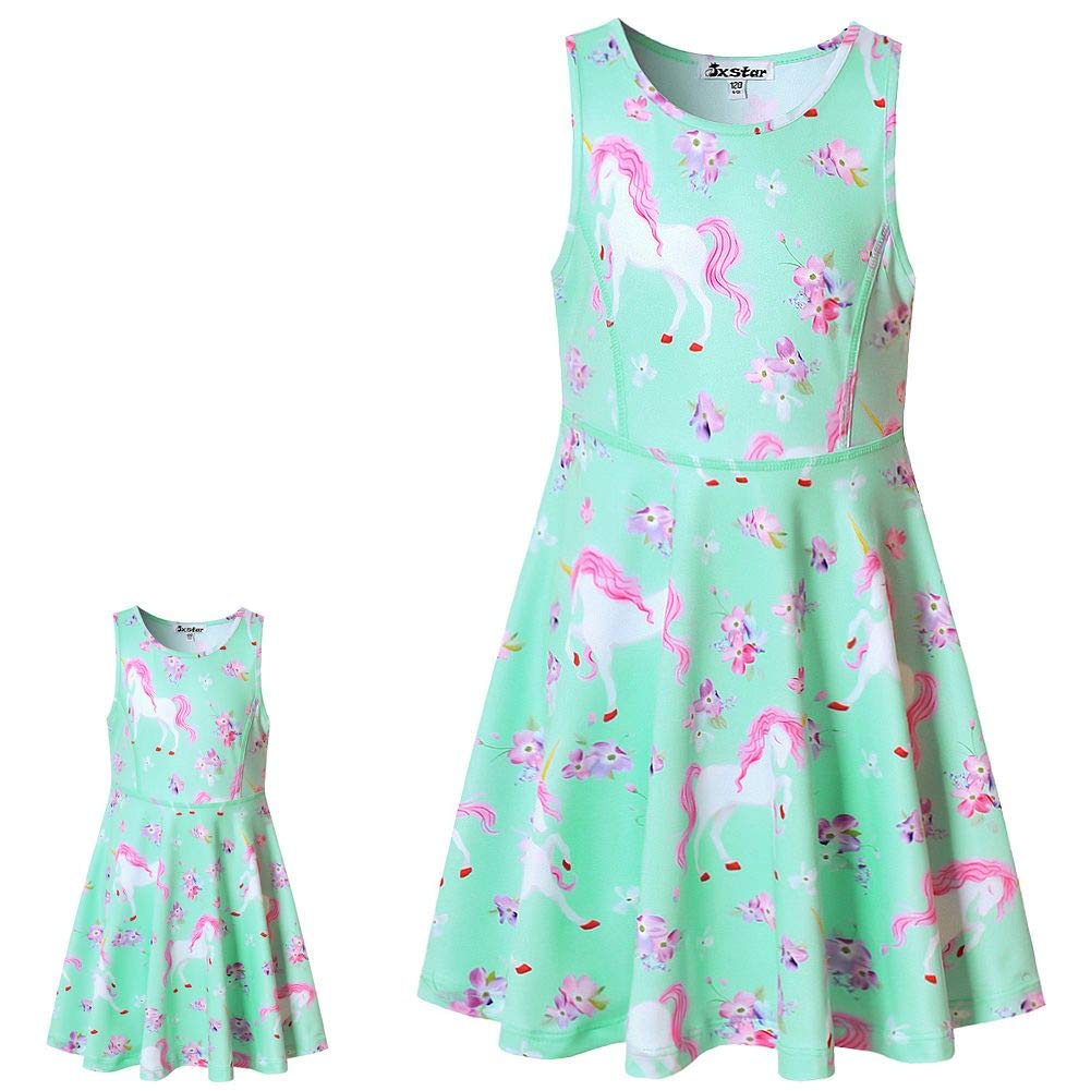 Buy now Matching Girl & Doll Dresses Floral Summer Clothes for Big Girls Kids Green at indiglob india