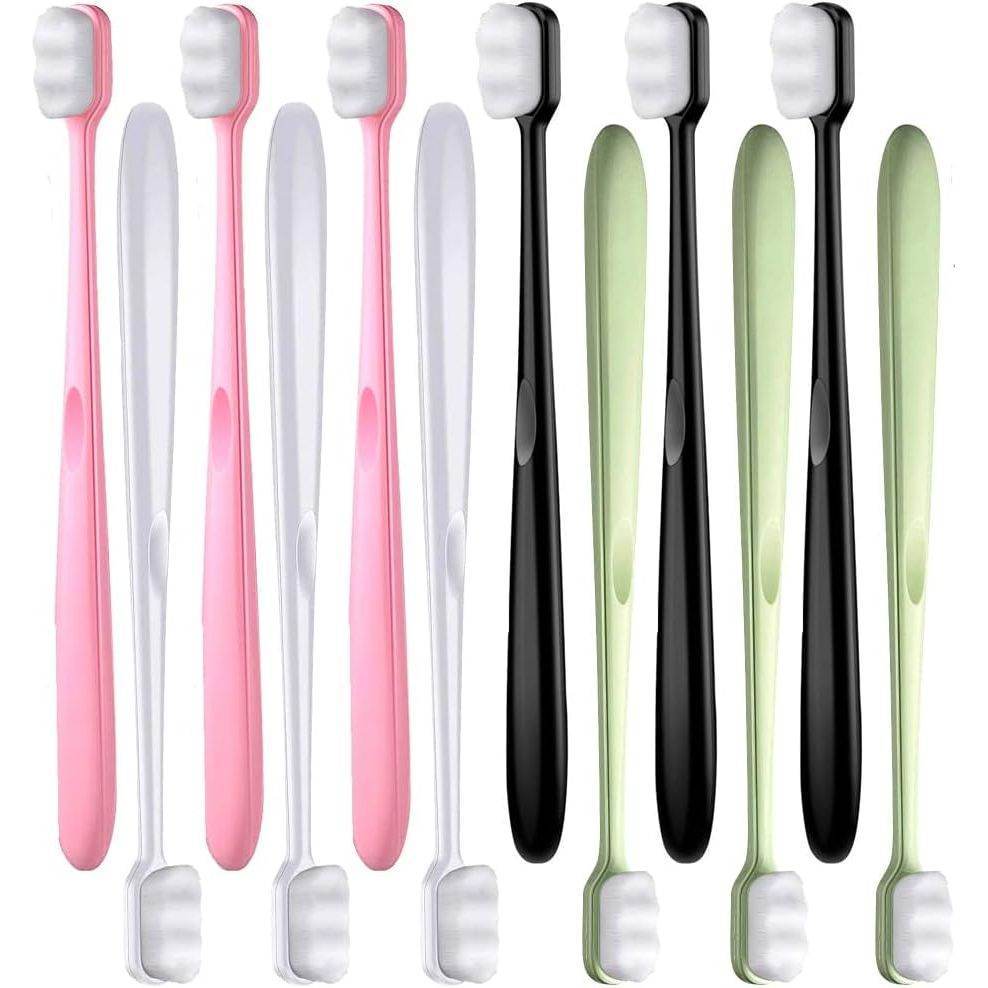 12PCS Extra Soft Toothbrush Adult Teen Manual Micro Nano Toothbrushes 20,000 Bristles for Sensitive Gums Fragile Teeth Oral Gum Recession - My Store