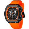 Mini Focus Men's Watch Fashion Sport Wrist Watches (Chronograph/Waterproof/Luminous/Calendar) Silicon Strap Quartz Watch for Men - Orange_Black
