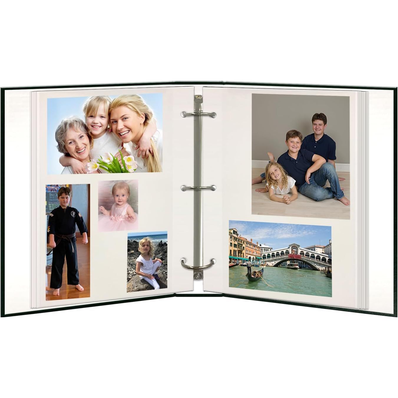 Buy now Magnetic Self-Stick 3-Ring Photo Album 100 Pages (50 Sheets), Hunter Green at indiglob india
