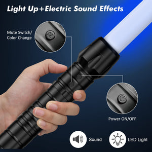 Buy now Light Saber, Light Sabers for Kids with FX Sound, 2 in 1 Expandable Light Swords Gift Set for Birthday, Halloween Party, Galaxy War Fighters and Warriors at indiglob india