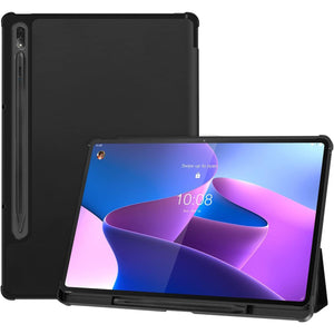 ProCase for Lenovo Tab P12 Pro Case with Pen Holder 12.6 Inch 2021 Release TB-Q706F TB-Q706Z, Shockproof Protective Cases Tri-fold Stand Folio Smart Cover for Lenovo Tab P12 Pro 12.6” -Black