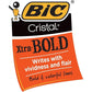 BIC MSB11BK Cristal Xtra Bold Ballpoint Stick Pen, Black Ink, 1.6mm, Bold, Dozen