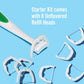 REACH Ultraclean Access Flosser + 8 Refill Dental Flosser Heads, Oral Care and Hygiene (Pack of 2)