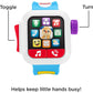 Fisher-Price Baby to Toddler Toy Laugh & Learn Time to Learn Smartwatch with Lights & Music for Pretend Play Infants Ages 6+ Months