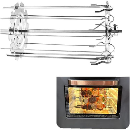 BBQ Steel Metal Roaster Rotisserie Skewers Needle Cage Oven Kebab Maker Grill