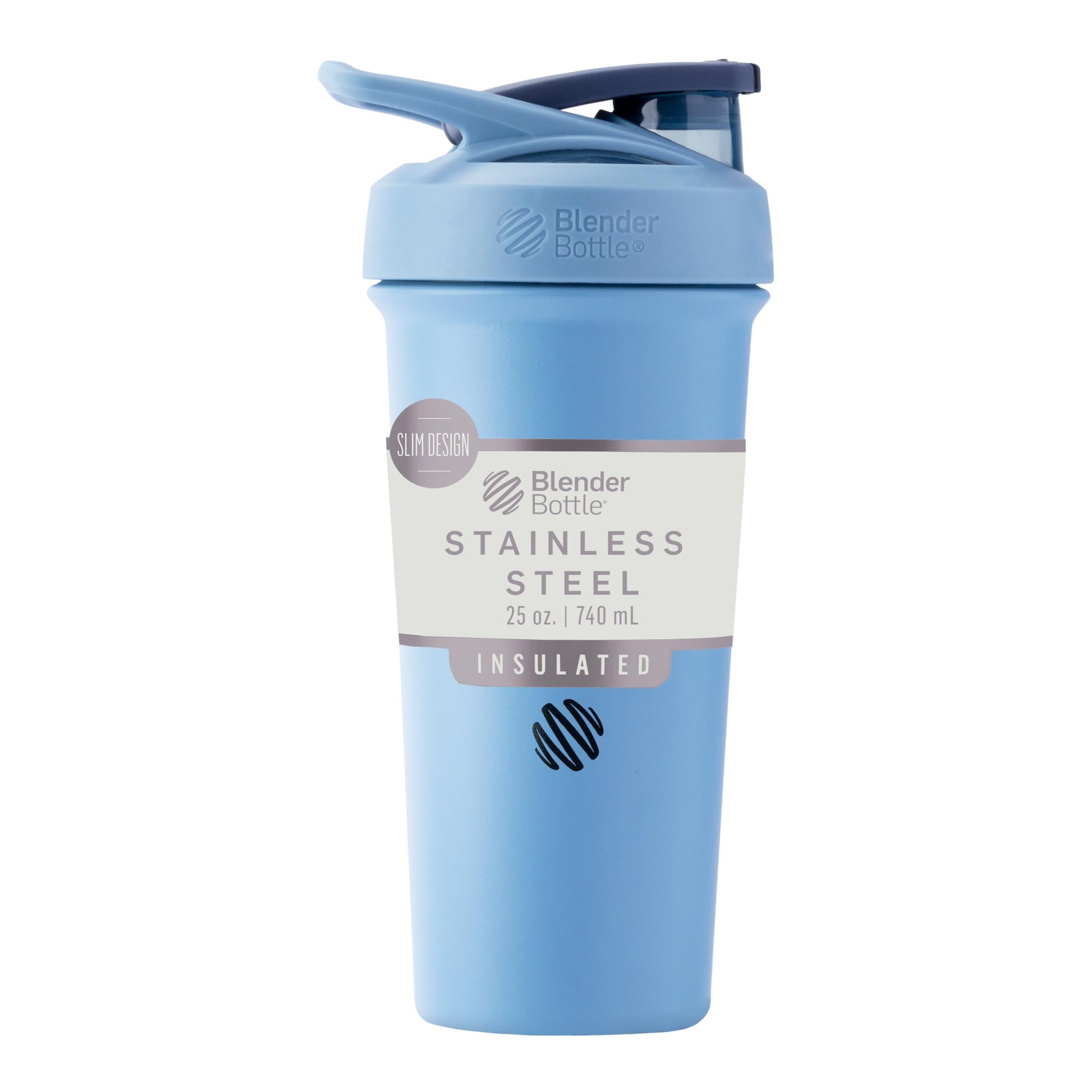 Buy now BlenderBottle Strada Shaker Cup Insulated Stainless Steel Water Bottle with Wire Whisk, 24-Ounce, Black at indiglob india