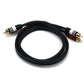 Monoprice 1.5ft Premium 2 RCA Plug/2 RCA Plug M/M 22AWG Cable - Black
