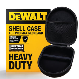 Buy now DEWALT Heavy Duty Protective Headphone Case for Pro Max Neckband, Compact Lightweight w/EVA Earphone Hard Shell Case, Headset Travel Carry Shockproof, Water-Resistant, Soft Interior & Accessory Pocket at indiglob india