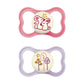 Buy now MAM Air Pacifier for Babies 6-16 Months, Extra Air Flow for Sensitive Skin, Glows in The Dark, Developed with Medical Experts, BPA-Free Skin Soft Silicone, 2 Count, with Sterilizer Case at indiglob india
