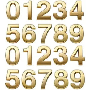 Buy now Mailbox Numbers for Outside, 2 Inch Door Address Number Stickers for Apartment Room, Gold Shiny, 1 Set of 10 Pcs. 2In-2 Sets Gold at indiglob india